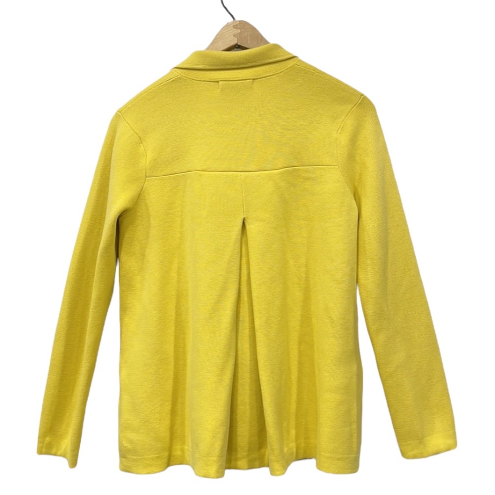 Boden Women's Yellow Double Breasted Knit Blazer Sz 12 - Picture 2 of 7